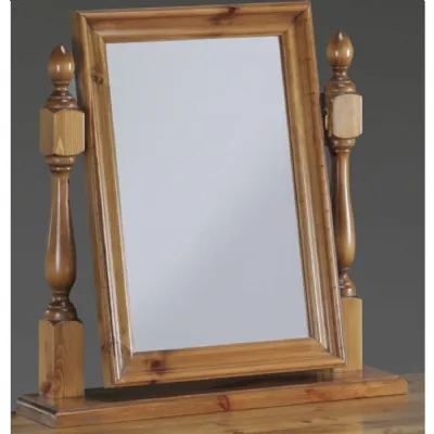 Solid Pine and Painted Single Dressing Table Mirror