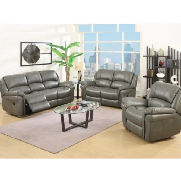 Leather Air 3 + 1 + 1 Manual Reclining Sofa Set