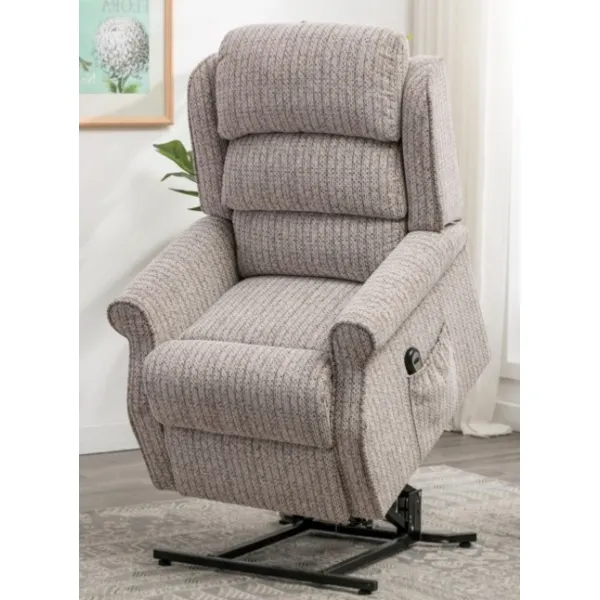 Natural Fabric Electric Single Motor Lift and Rise Recliner Chair
