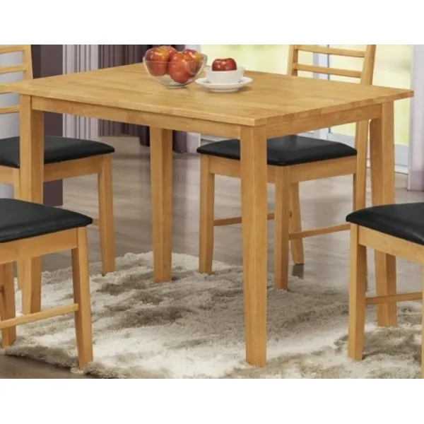 Light Oak 110cm Dining Table And 4 Spindle Back Chairs