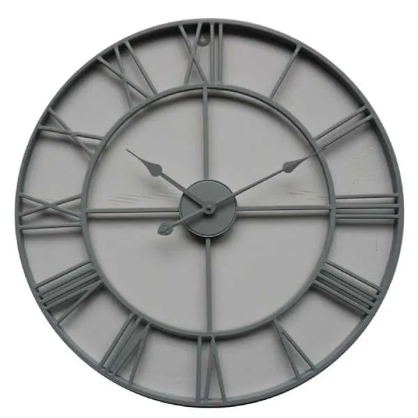 Grey Skeleton Outdoor Wall Clock