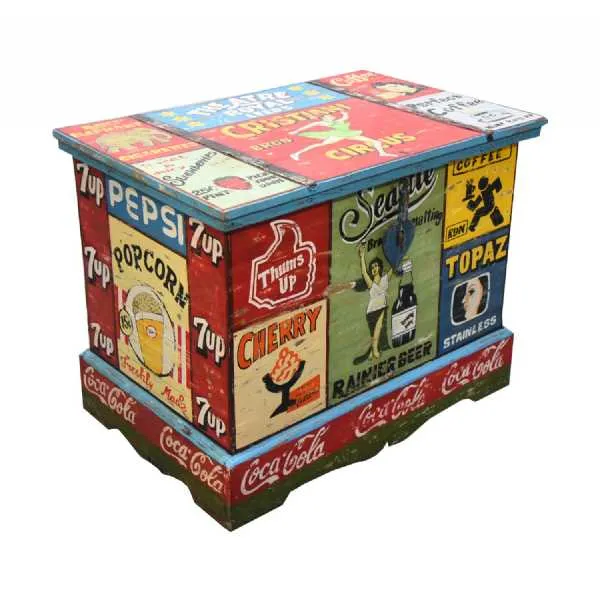 Circus Carnival Colourful Painted Vintage Ad Kids Storage Chest