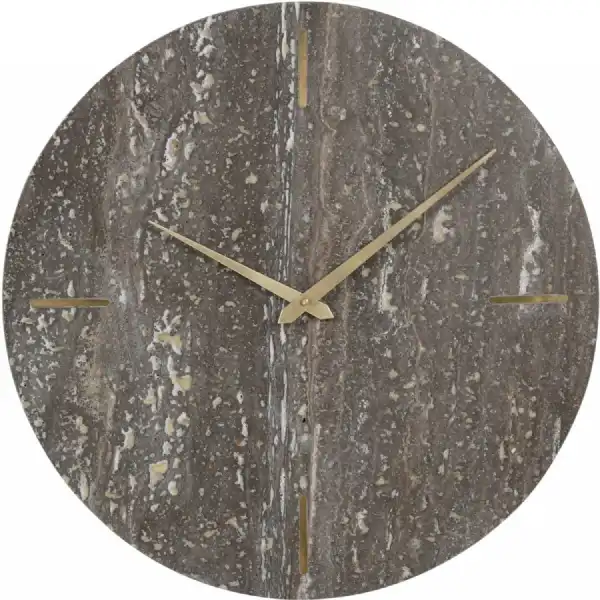 Dark Traventine Marble Wall clock