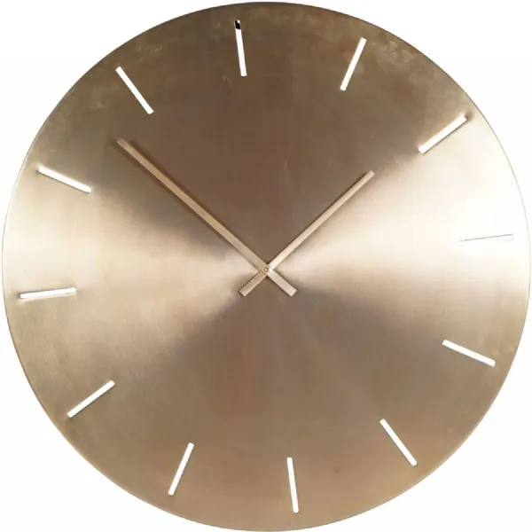 Antique Brass Gold Metal Round Wall Clock 76cm Diameter
