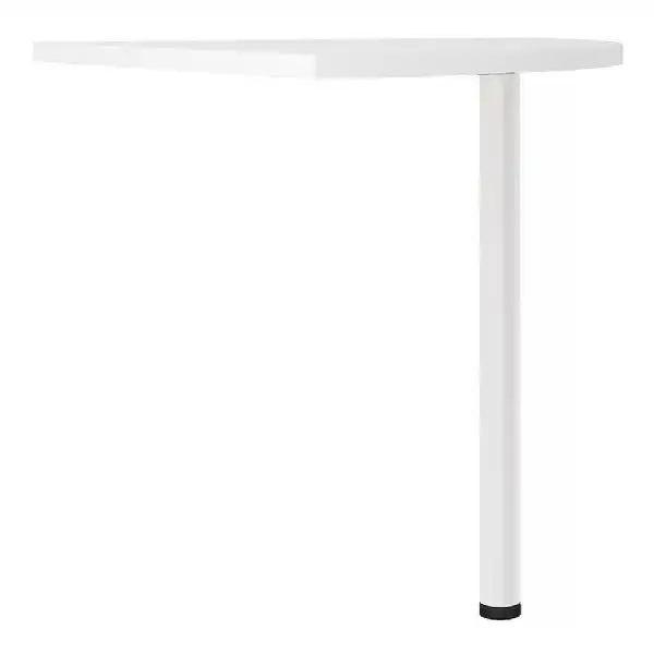 Corner desk top in White With White legs