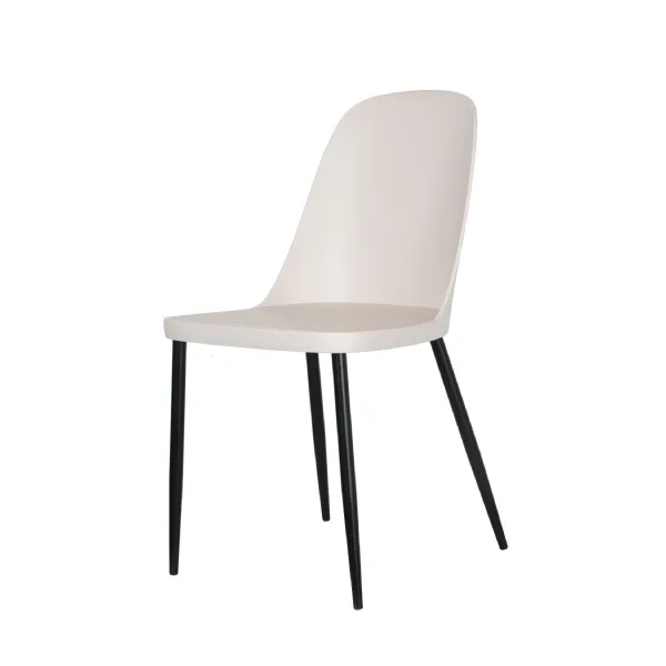 Calico Duo Dining Chair With Black Metal Legs
