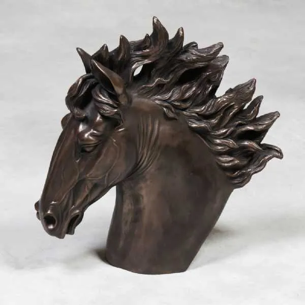 Extra Large Bronze Effect Horse Head Statue