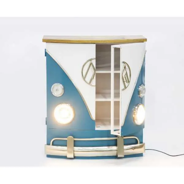 Retro VW Camper Van 2 Door Cabinet With Lights
