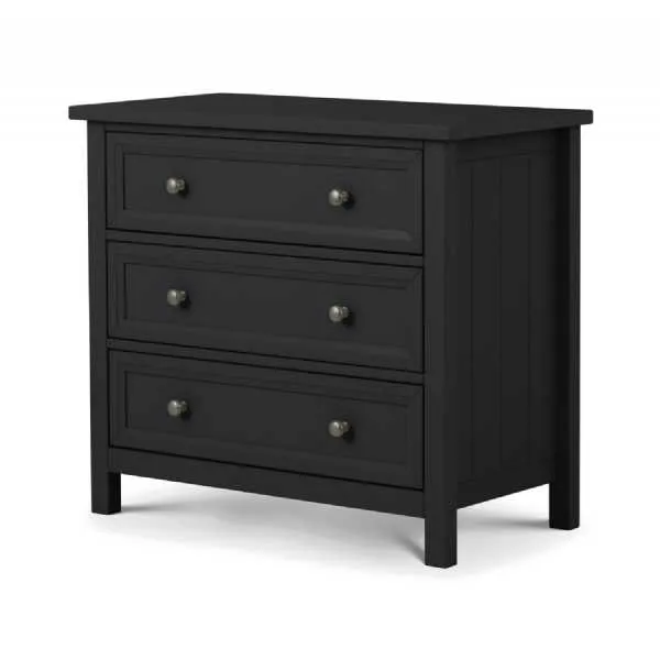Maine 3 Drawer Wide Chest Anthracite
