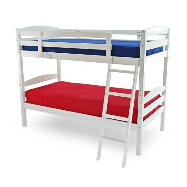 White Painted 3ft Bunk Bed with Curved Headboard
