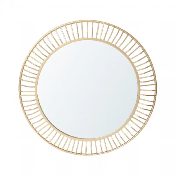81. 3cm Gold Round Wall Mirror