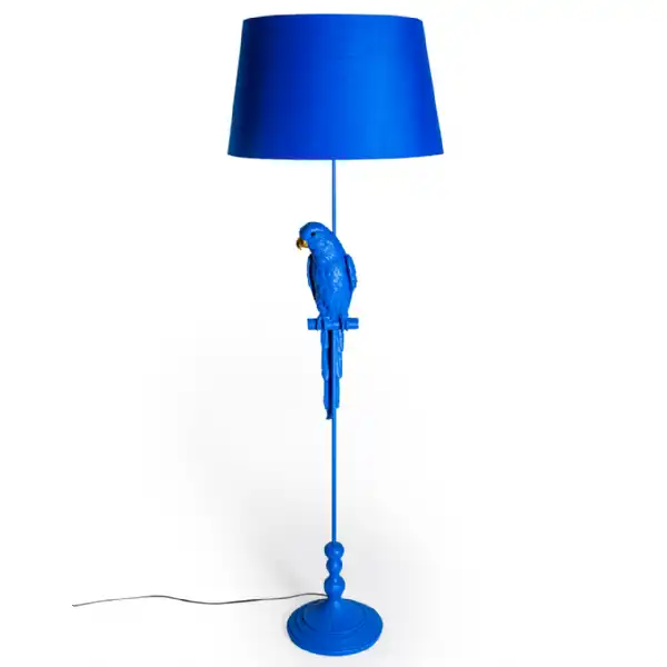 Blue Parrot Floor Lamp