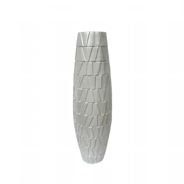 67. 5cm Pearl White Polyresin Floor Vase