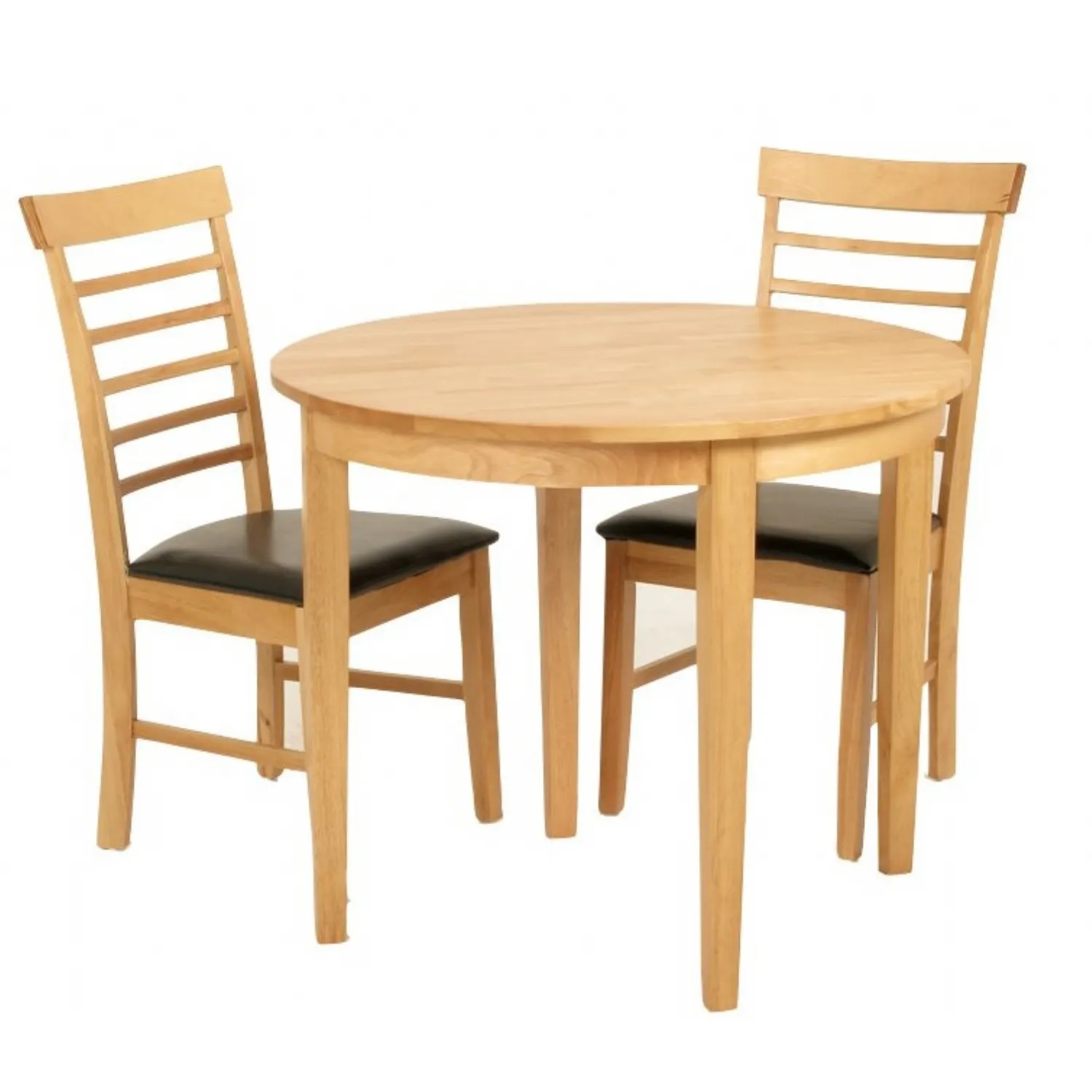 Light Oak Half Moon Extending Dining Table And 2 Chairs
