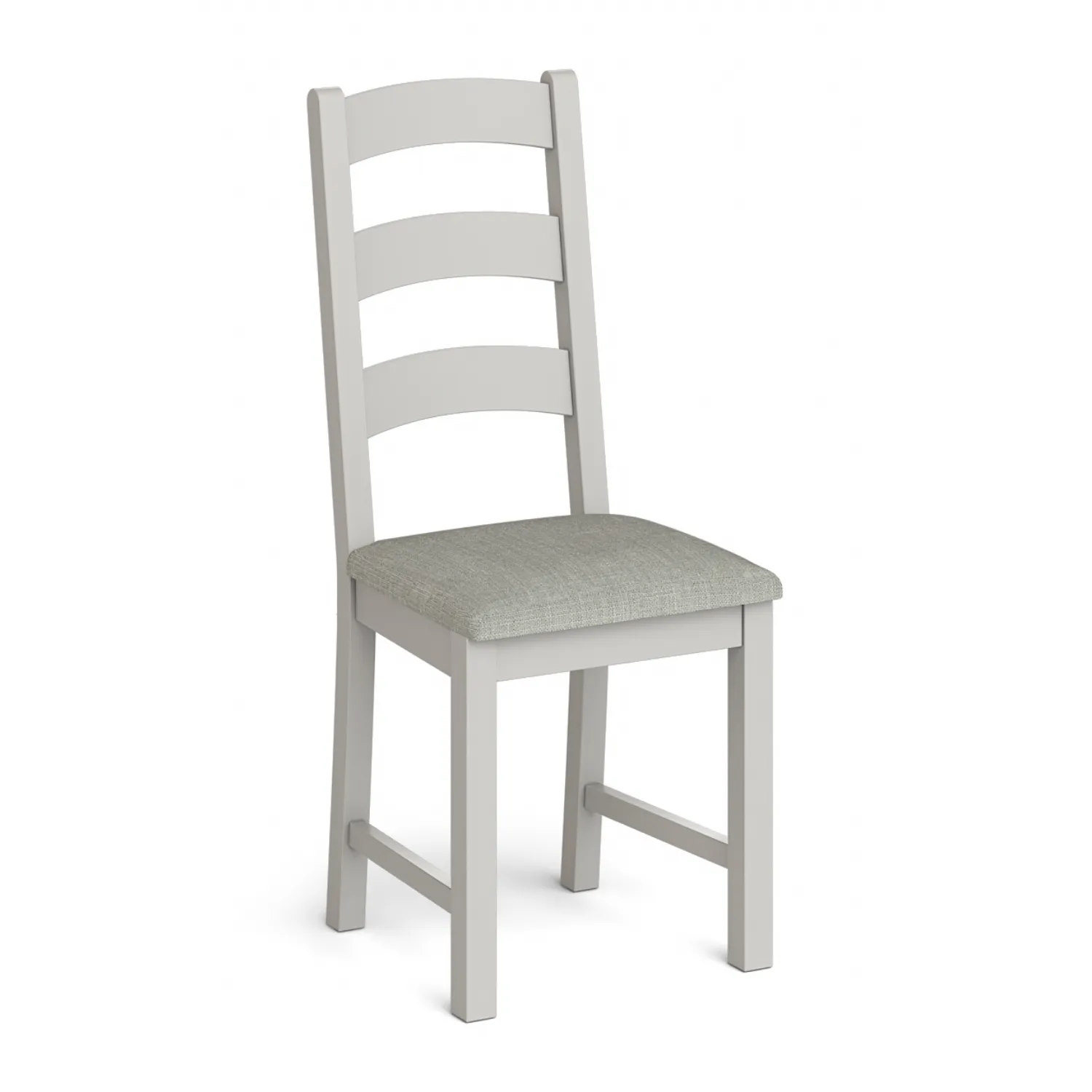 Solid Oak and Grey Painted Ladderback Dining Chairs