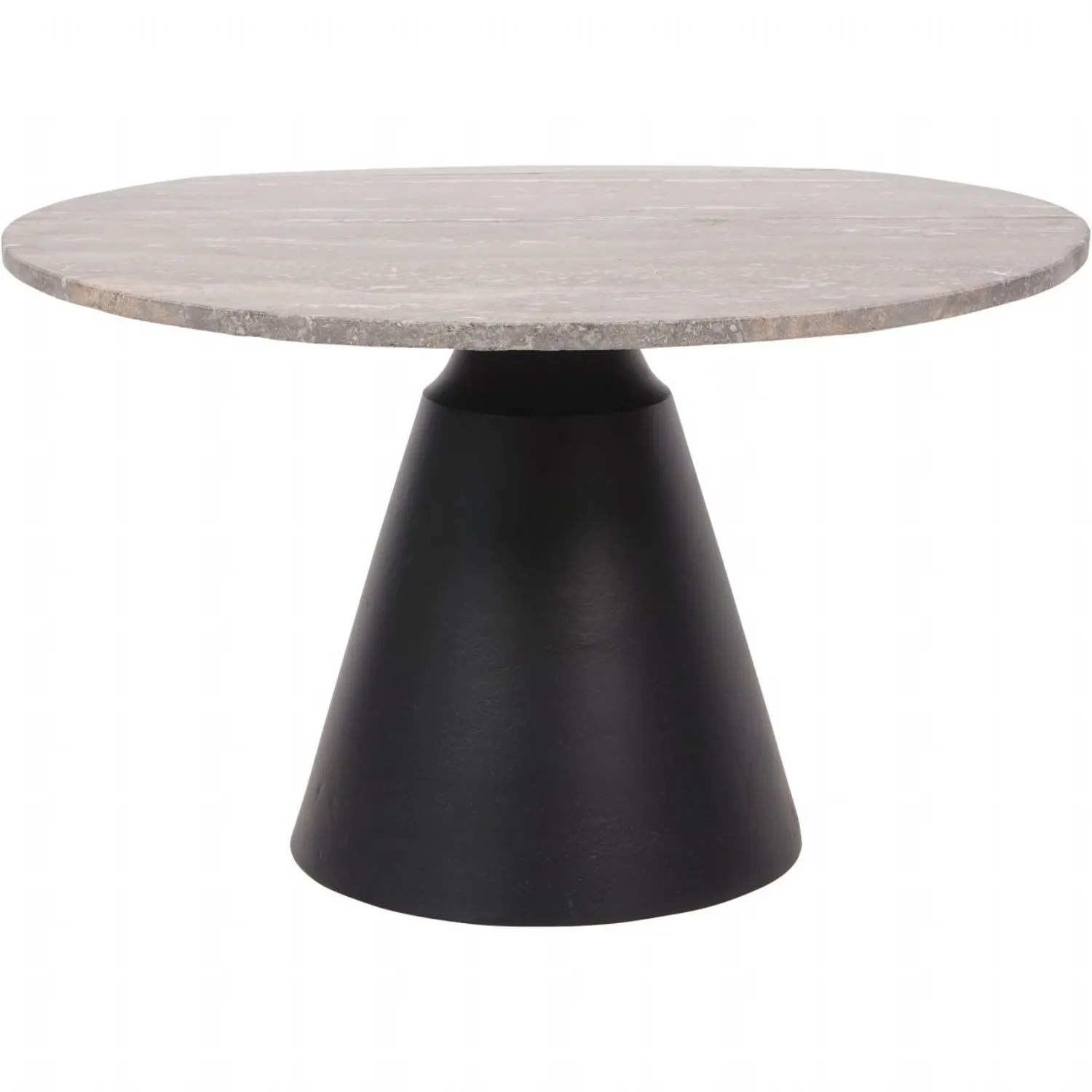 Clifton II Charcoal Black and Dark Travertine Coffee Table Small 60cm