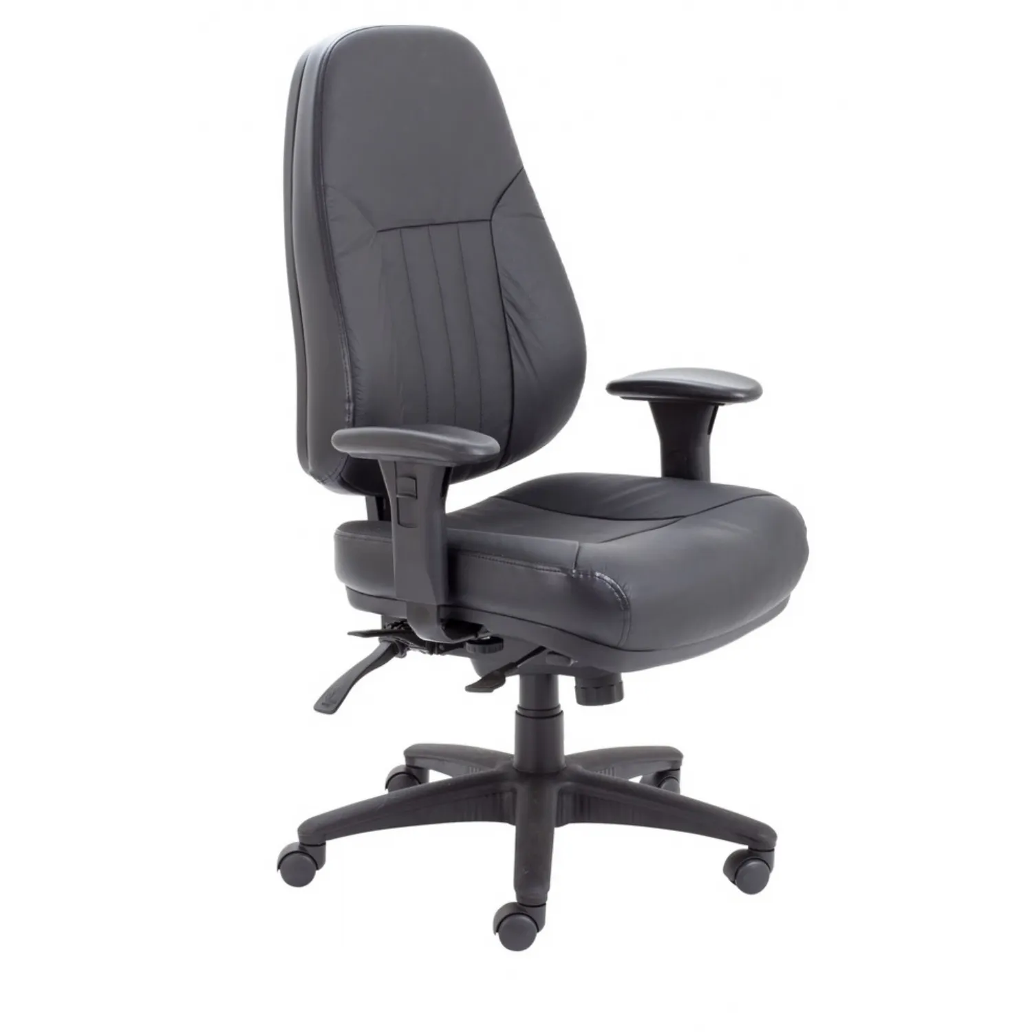 Black Leather Executive Office Chair 24 Hour