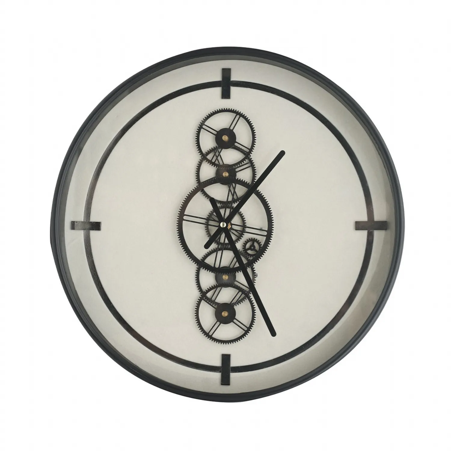46cm Black And White Gears Wall Clock