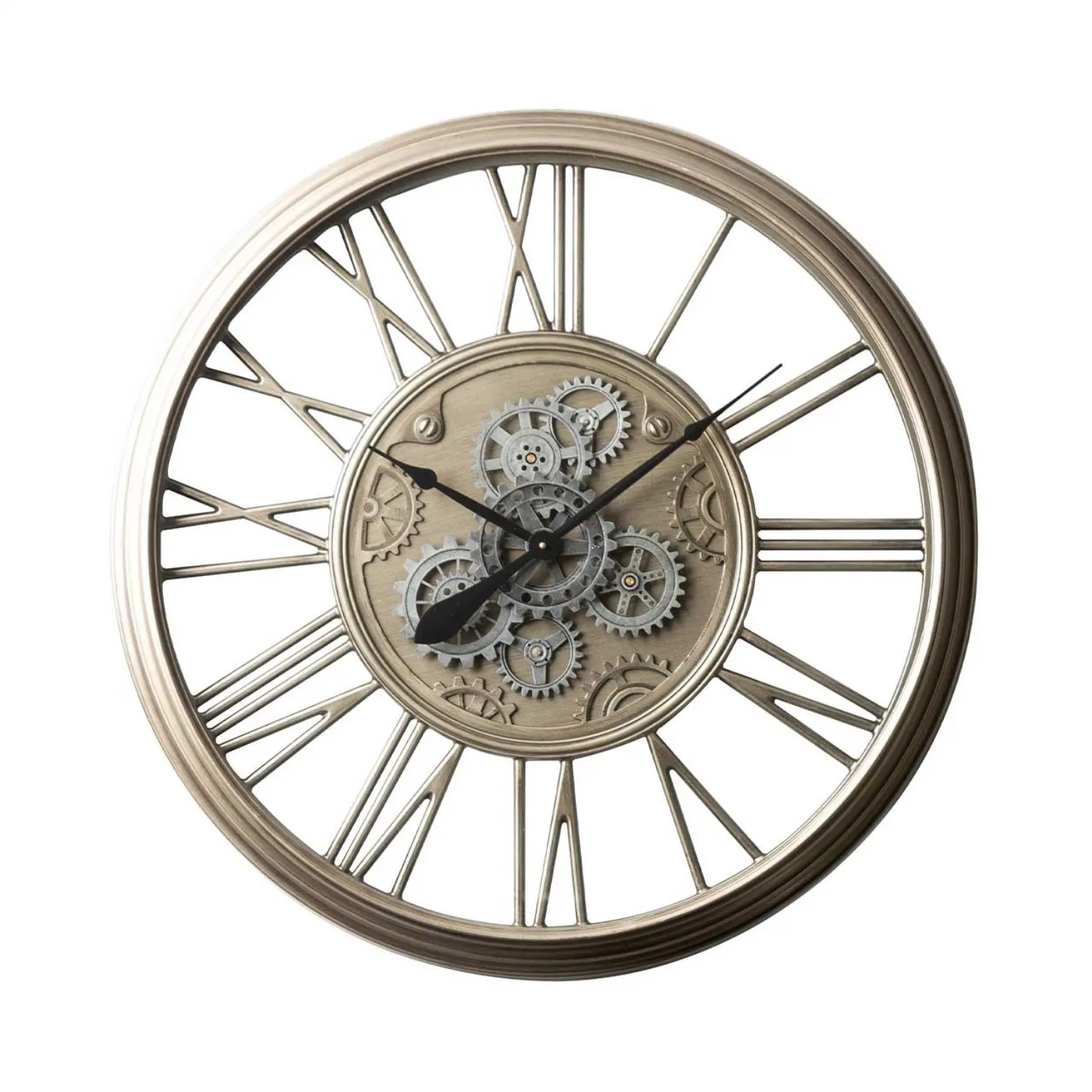 85cm Silver Gear Wall Clock