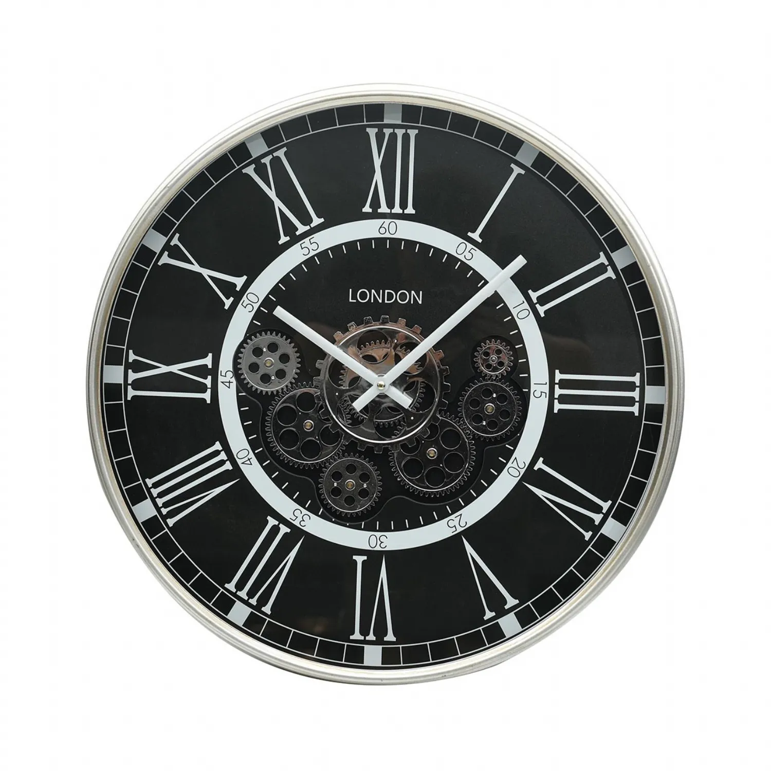 53. 5cm Antique Grey Gears Wall Clock