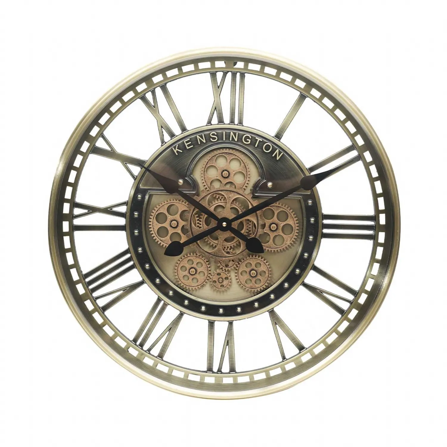 53. 5cm Antique Gold Gears Wall Clock