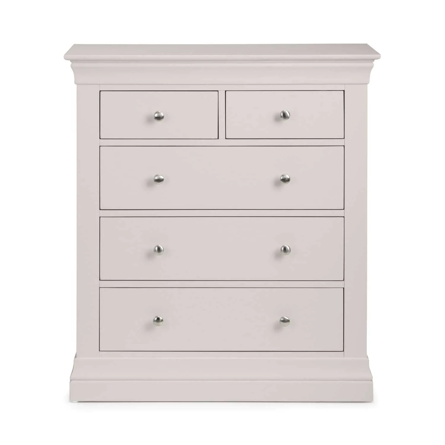 Clermont 3+2 Drawer Chest Light Grey
