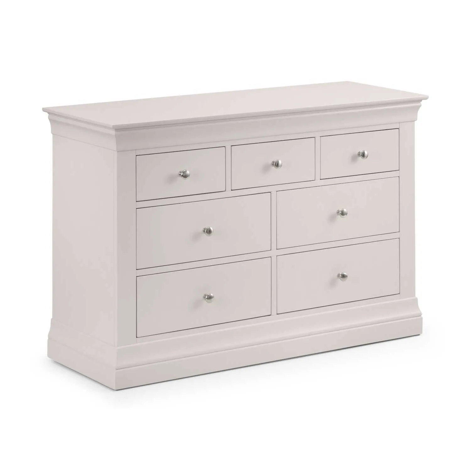 Clermont 4+3 Drawer Chest Light Grey