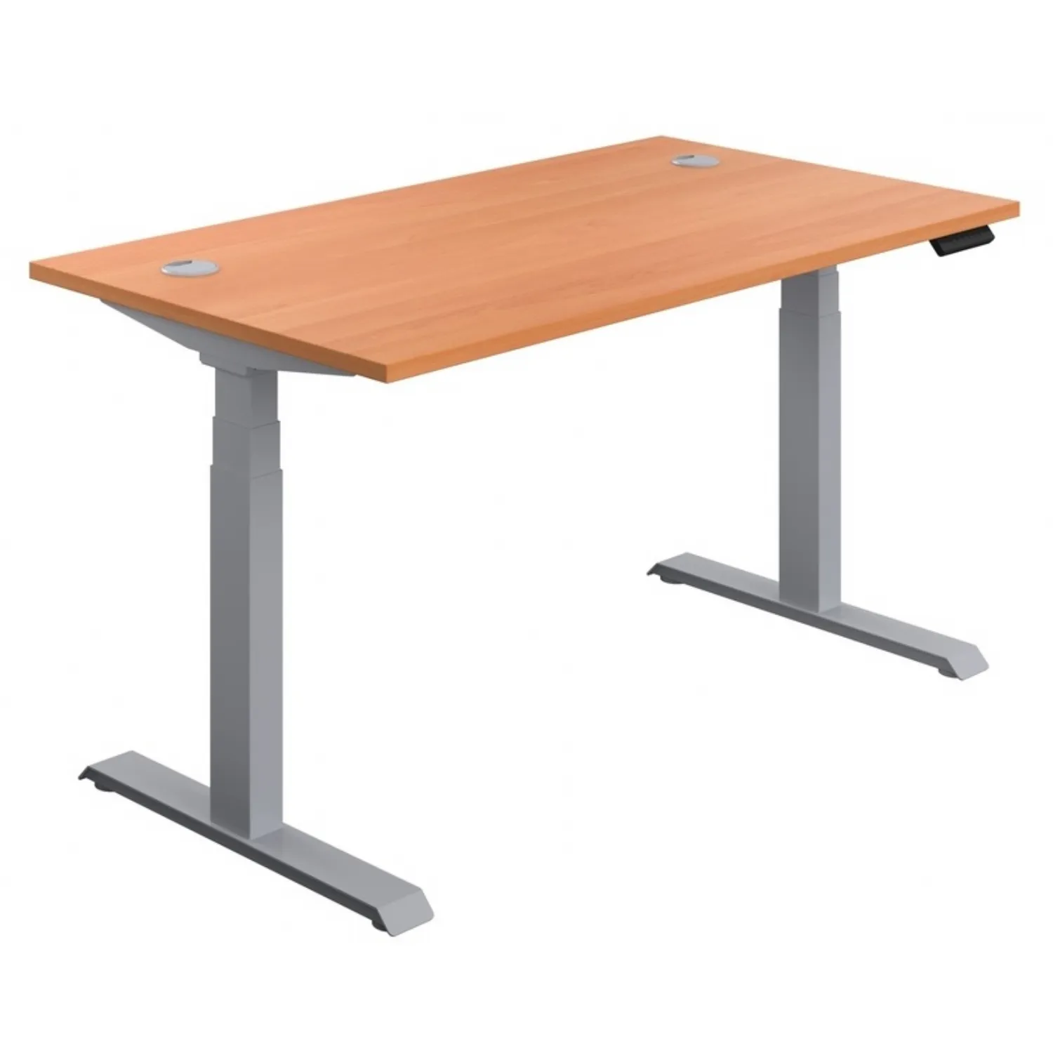 Sit Stand Beech Office Desk 180 x 80cm