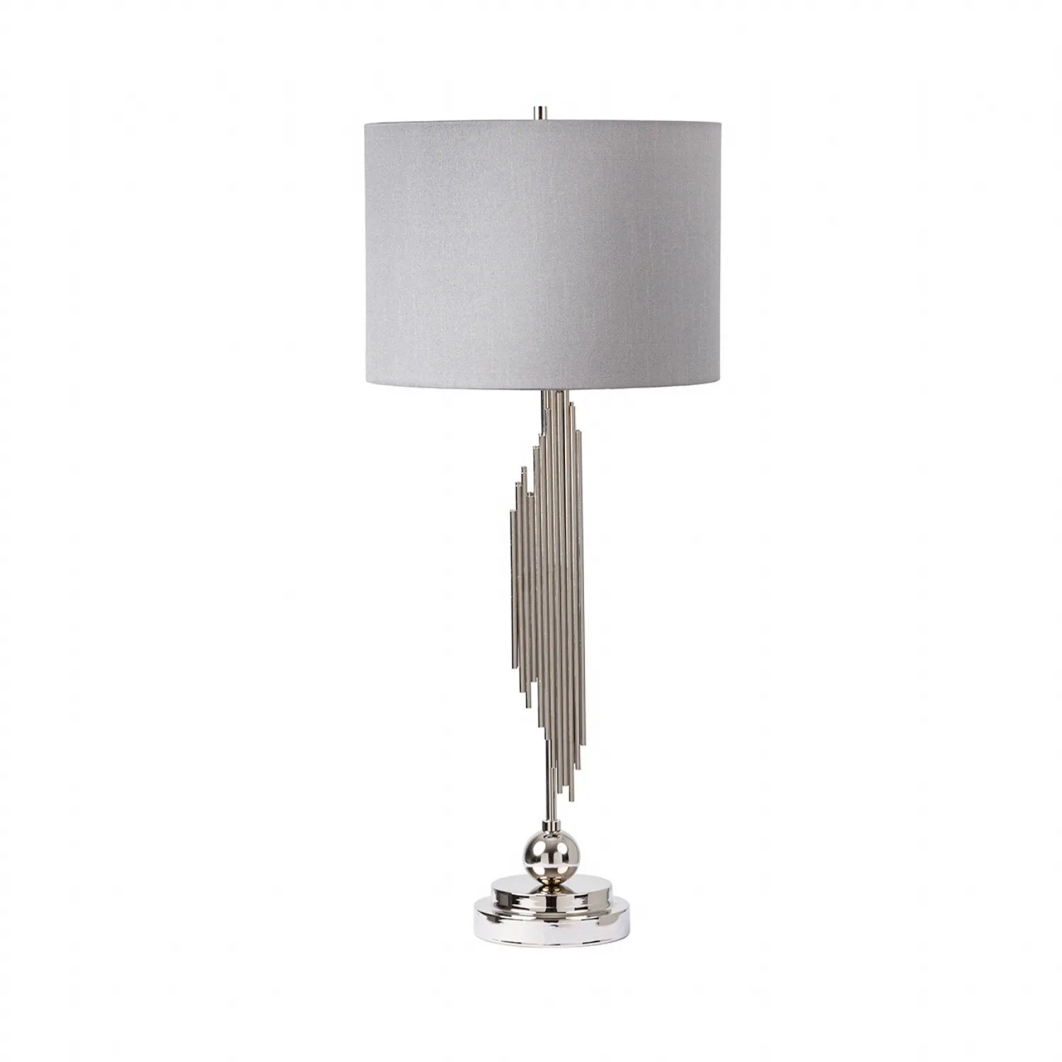 83cm Cohen Chrome Table Lamp With Grey Shade