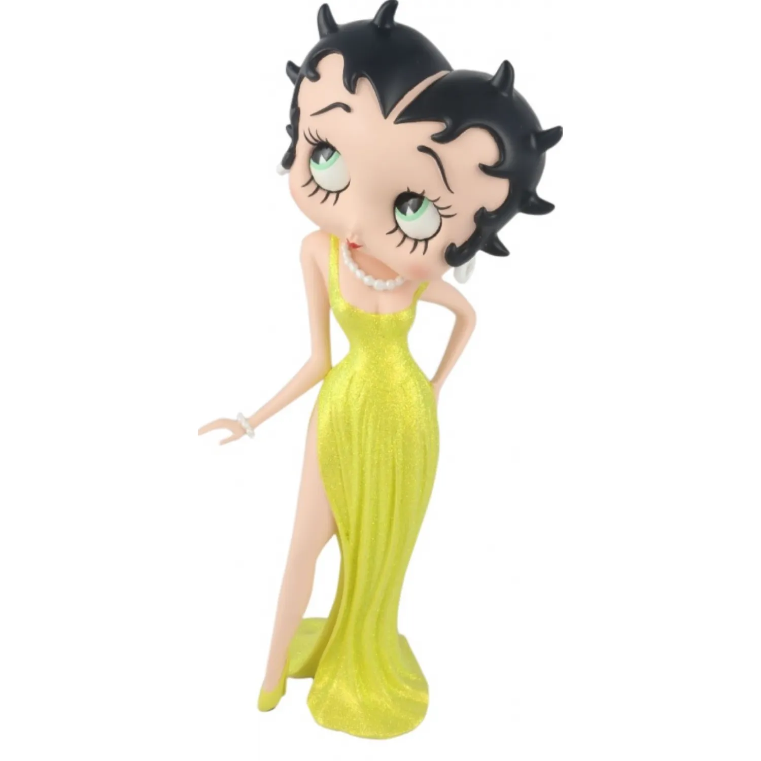Betty Boop Evening Dress Yellow Glitter