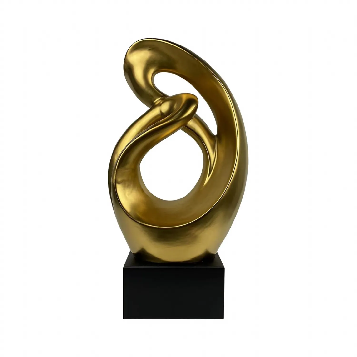 69cm Matte Gold Abstract Sculpture
