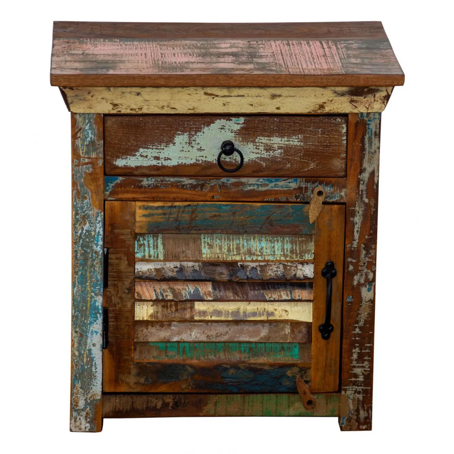 Reclaimed Bedside Cabinet with 1 Drawer