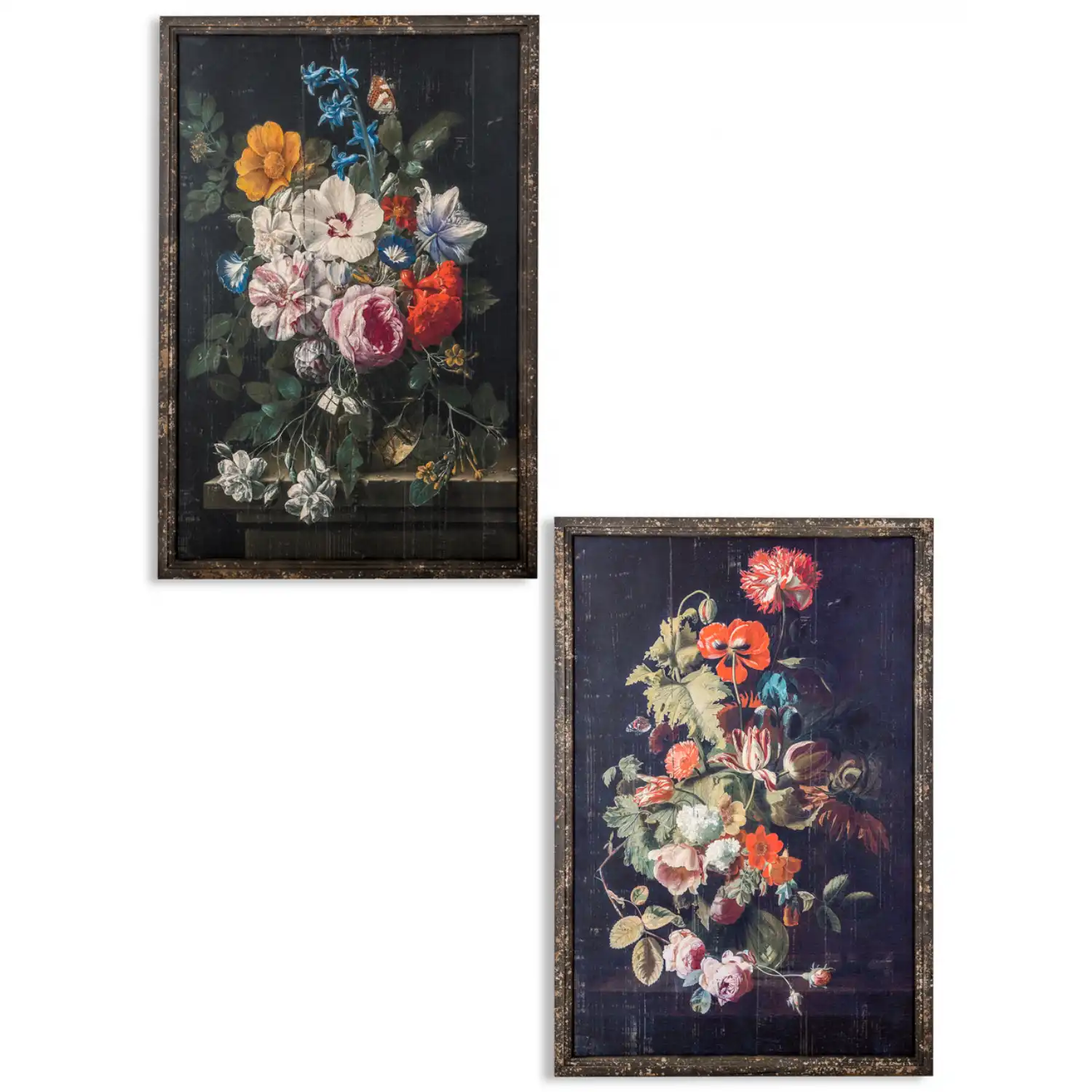 Set of 2 Floral Wall Prints 120 x 80cm