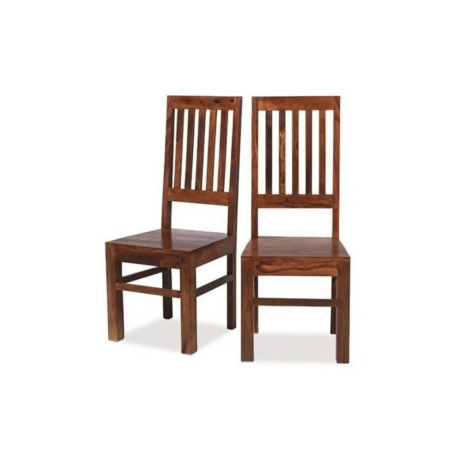 Jali Dark High Back Slat Chair (Pair)