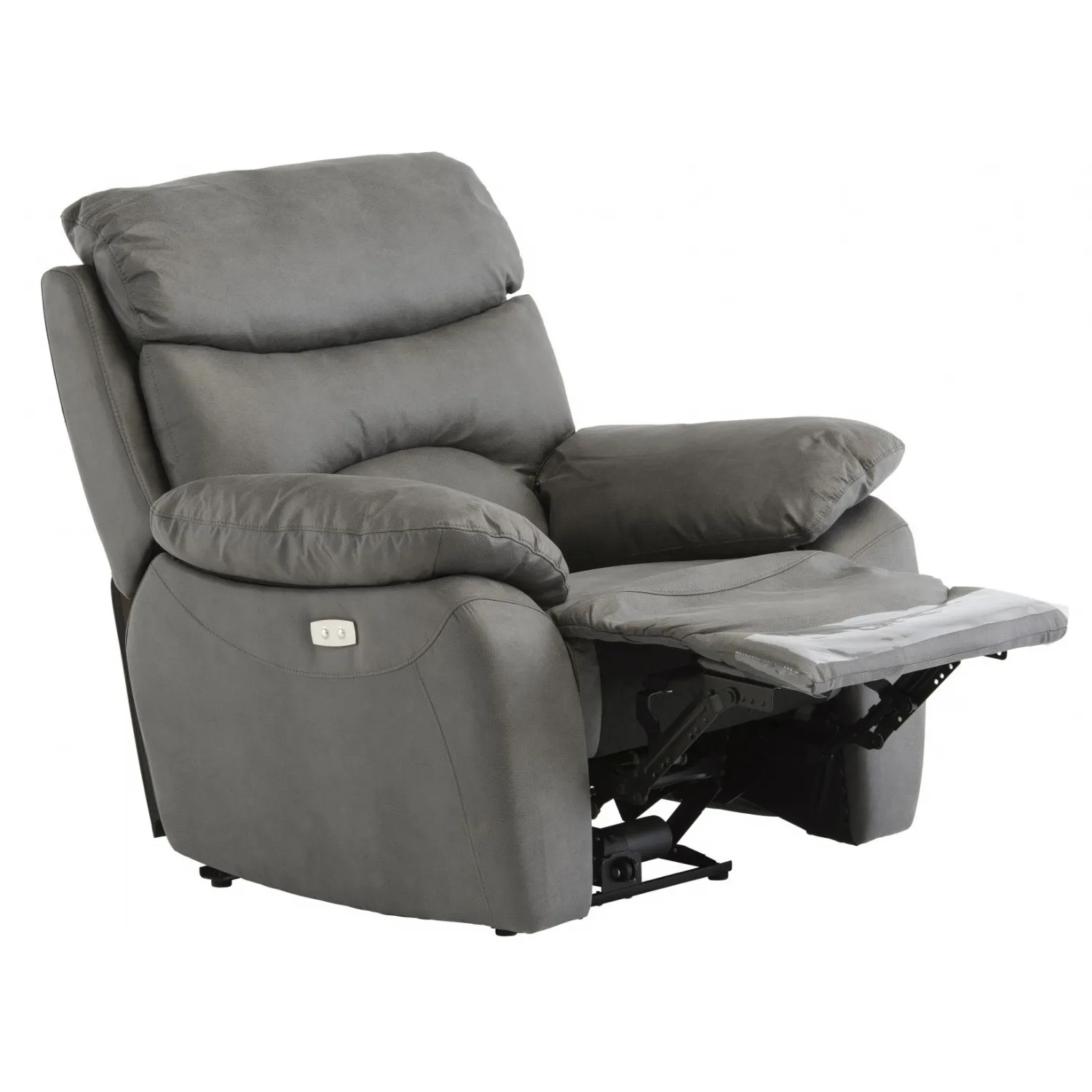 Dark Grey Soft Fabric Electric Armchair