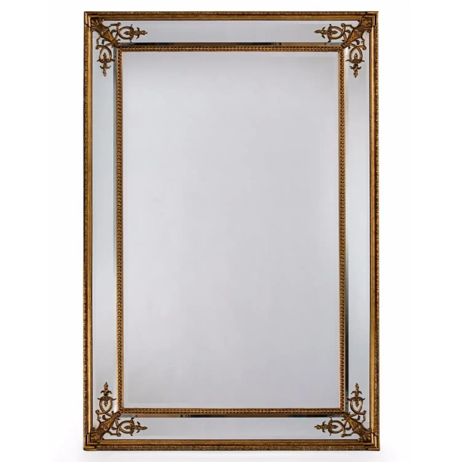 Gold Ornate Rectangular French Wall Mirror