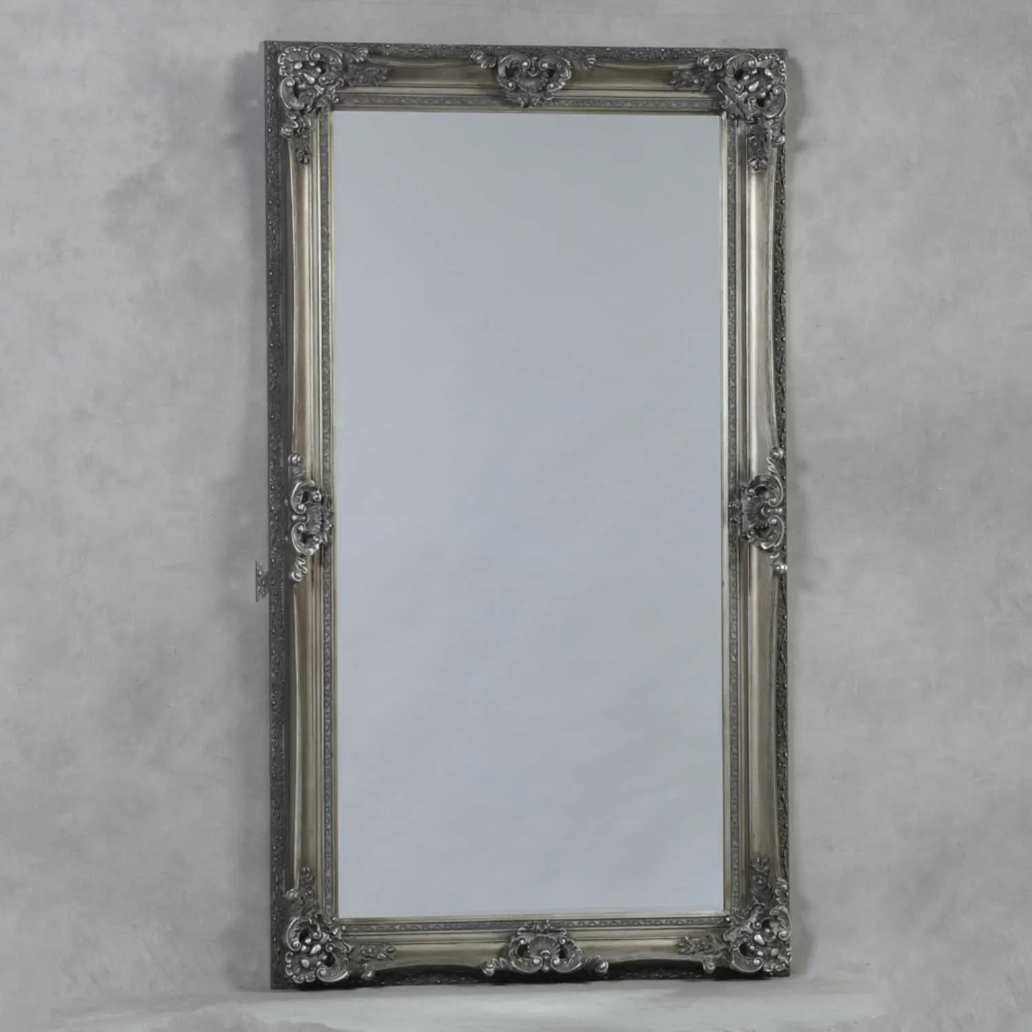 Silver Rectangular Large Regal Wall Mirror