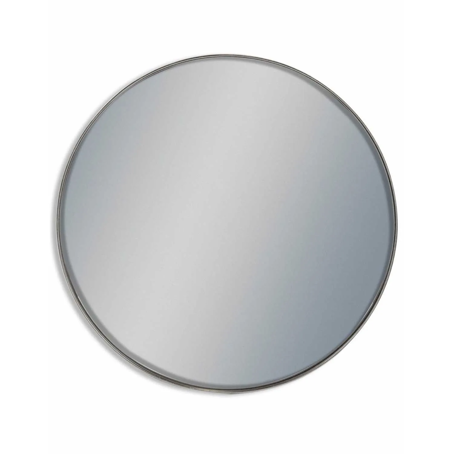 Large Round Silver Framed Wall Mirror 120cm Diameter