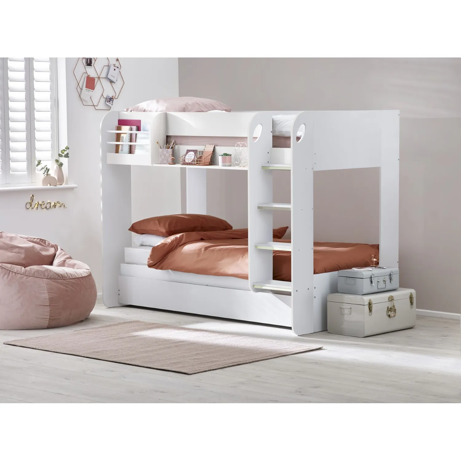 Mars Bunk And Underbed All White