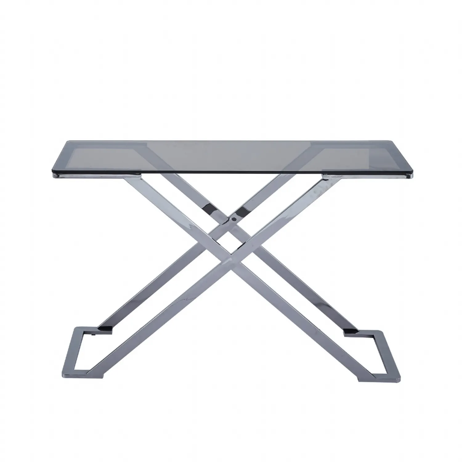 Axel Grey Gunmetal With Smoke Glass Console Table
