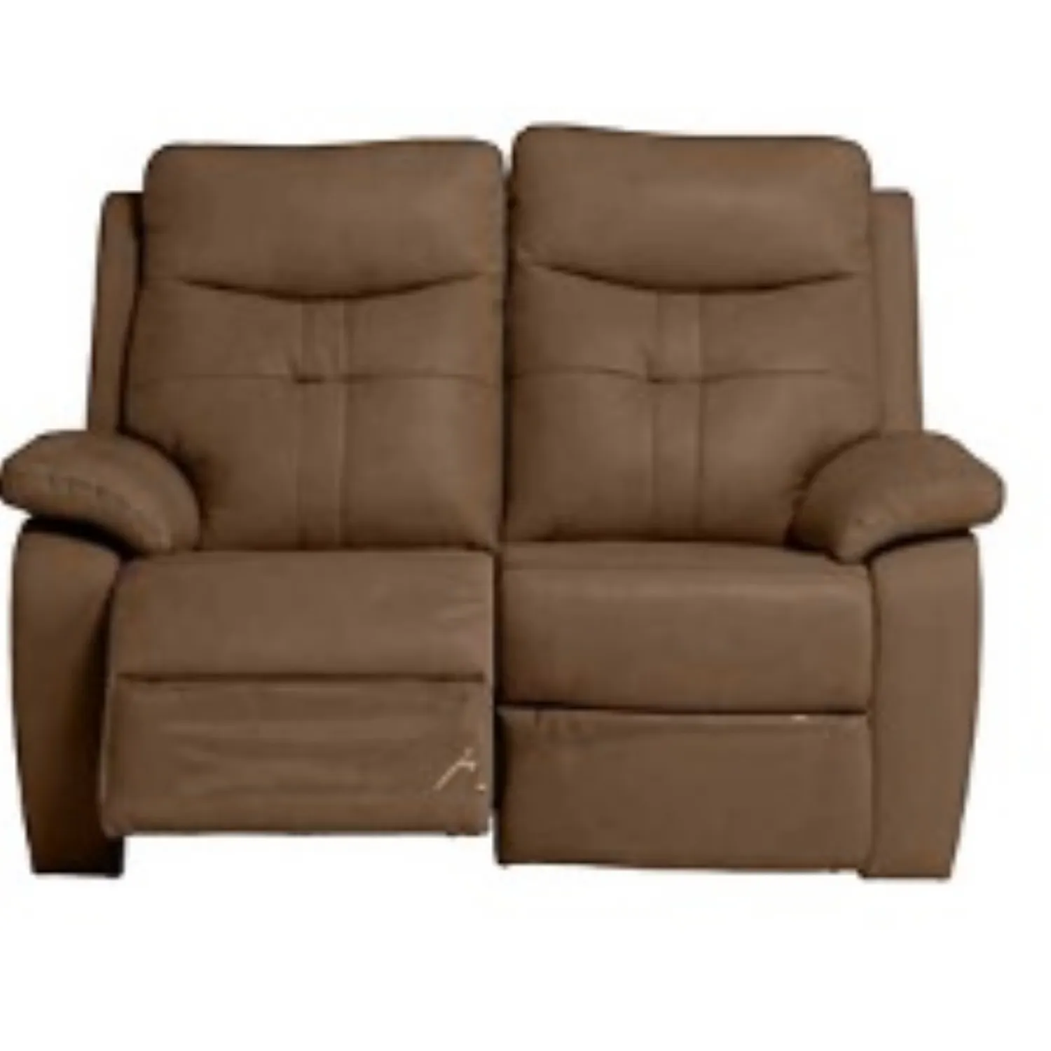 Brown Italian Leather Electric 2 Seater Recliner Sofa