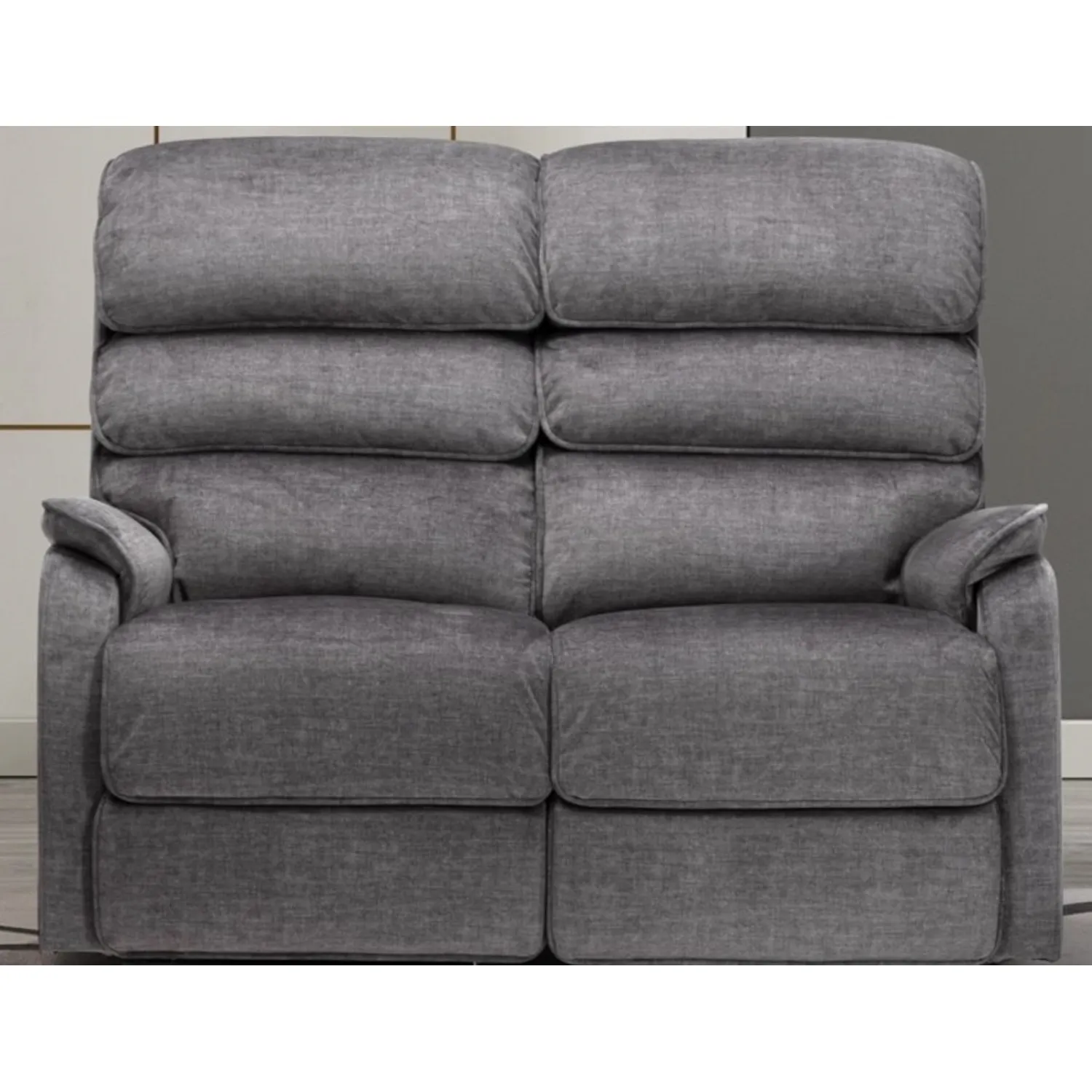 Grey Fabric Electric Recliner 2 Seat Sofa