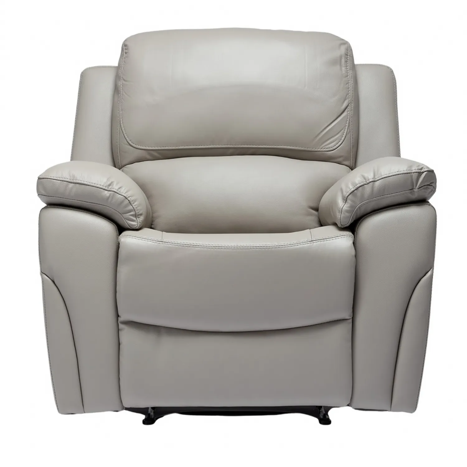 Leather Recliner Chair in Light Grey, Black or Sky Blue