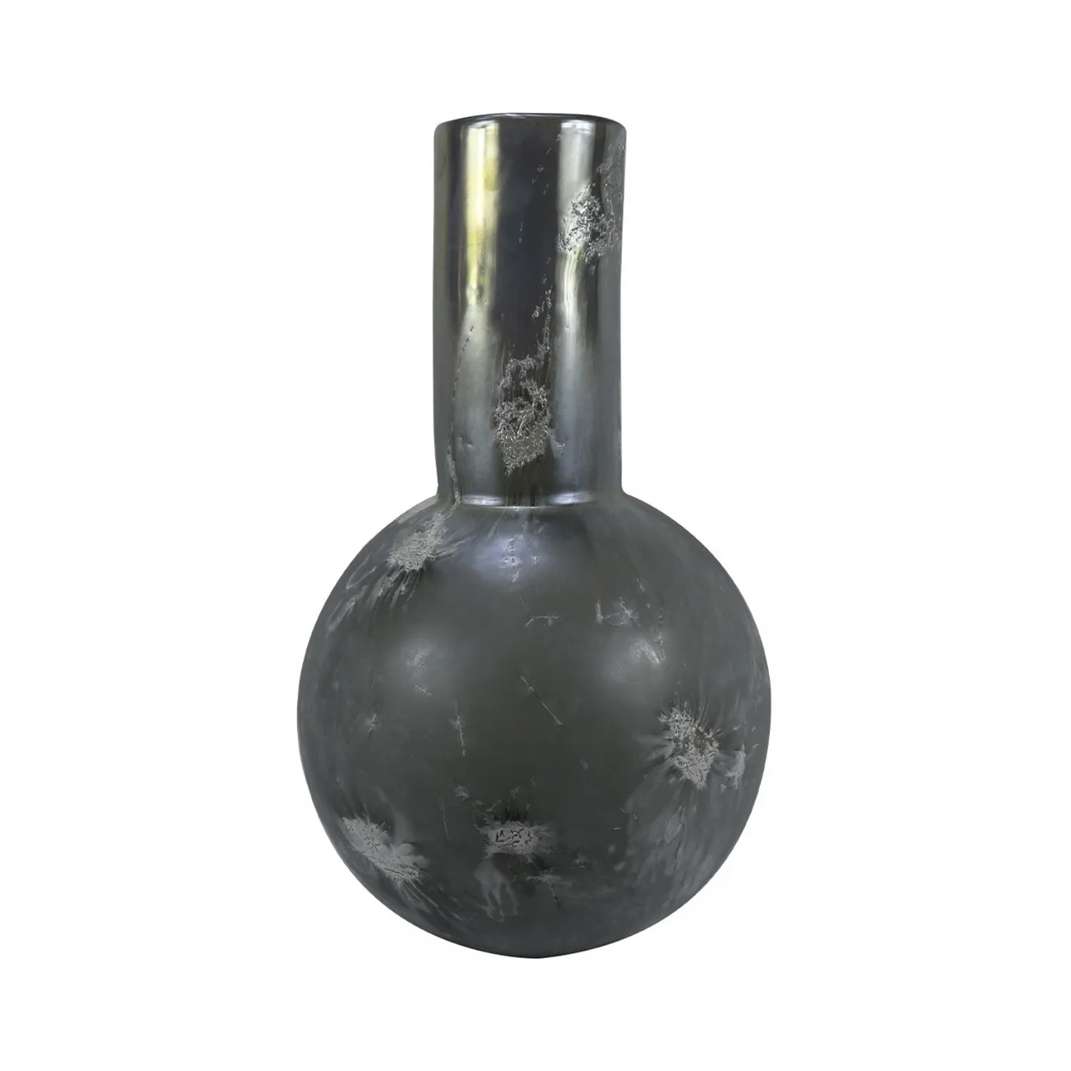 49cm Grey Handmade Glass Vase